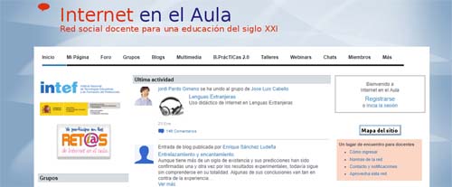 Redes sociales educativas: Internet en el aula