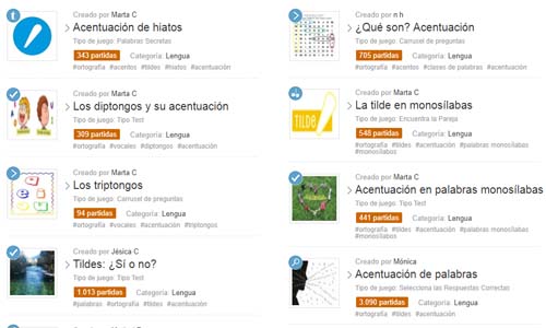 juegos de acentuación