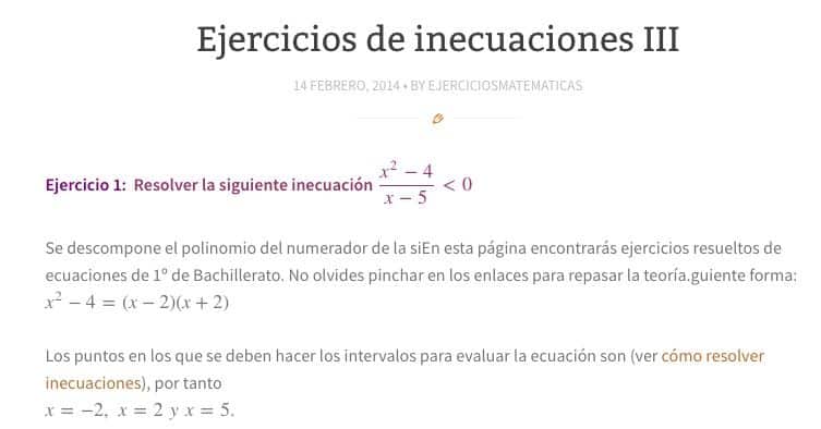 Ejercicios Matemáticas Matemáticas En Bachiller