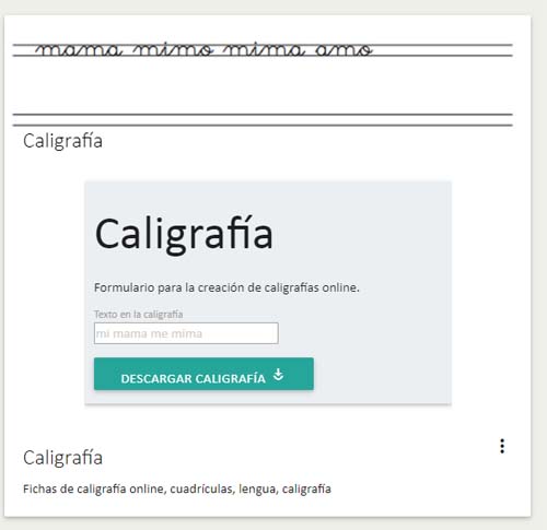 Generador Actividades Para Primaria Caligrafía