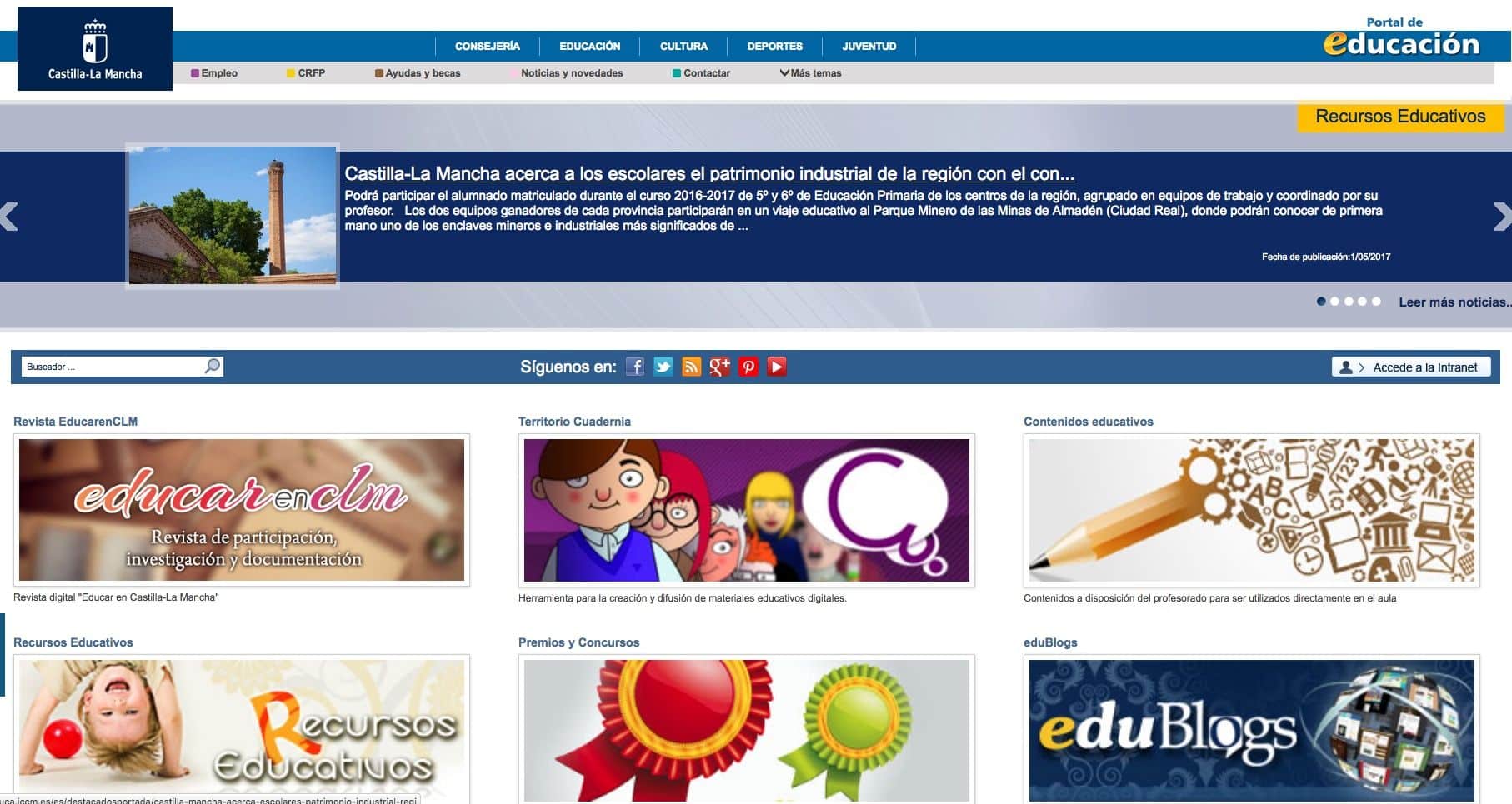 Portal educativo de Castilla-La Mancha