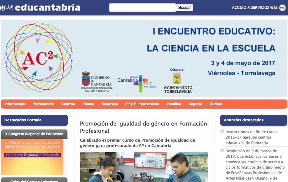 Portal educativo de Cantabria