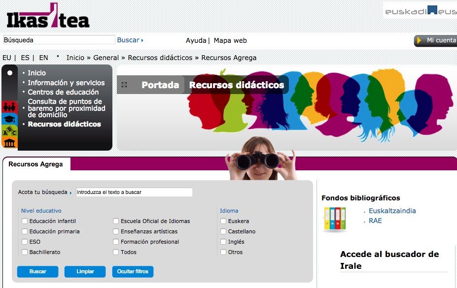 Portal educativo de País Vasco