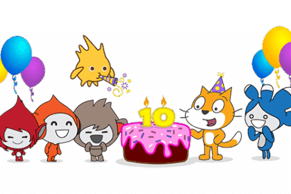 Scratch cumple 10 años