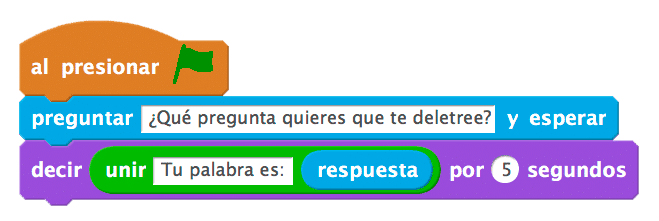 Scratch Programa Deletrear