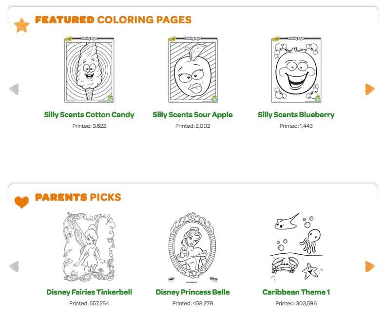 Crayola: plantillas para recortar y colorear