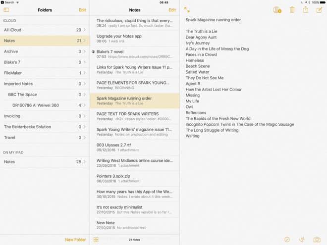 APPLE NOTES PARA TOMAR NOTAS EN TABLET