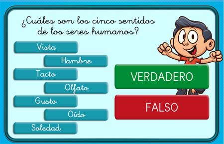 Juego: los cinco sentidos del cuerpo humano