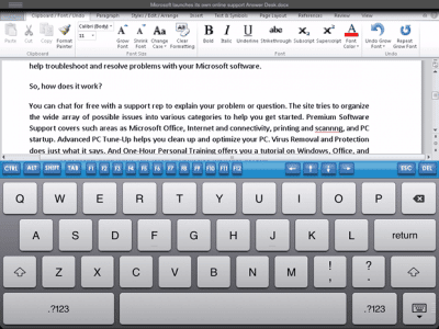 word PARA TOMAR NOTAS EN TABLET