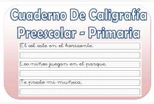 Cuaderno De Caligrafía Preescolar-Primaria