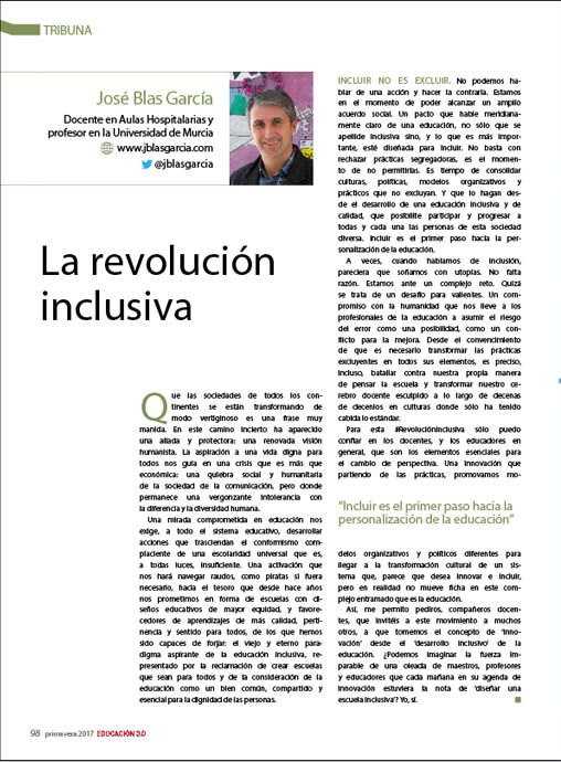 revolución inclusiva José Blas García