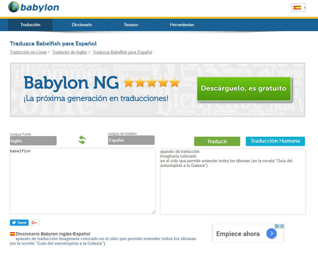 Babylon traductores online gratuitos