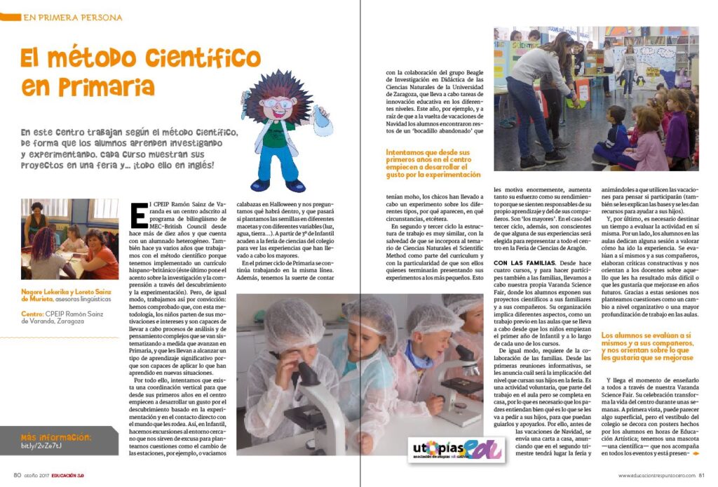 En Primera Persona Metodo Cientifico En Primaria