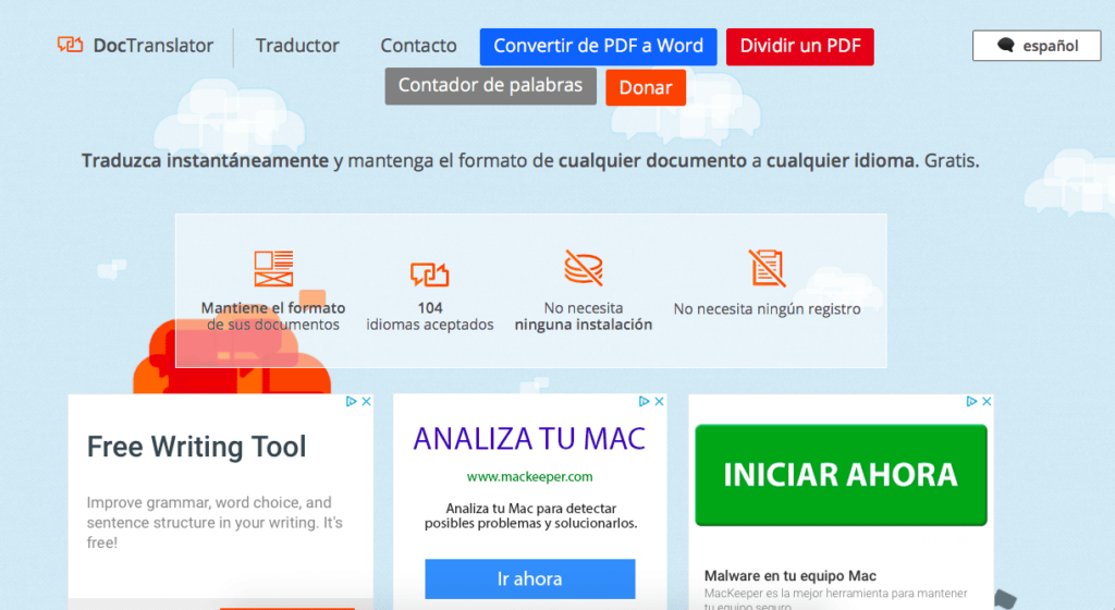 Doctranslator Traductor Online Traductores Ingles Español