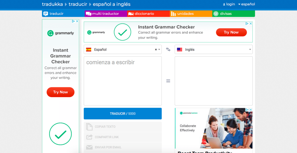 Tradukka para traducir online