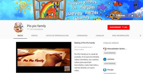 Piopio Family: Canales De Youtube Para Infantil Y Primaria