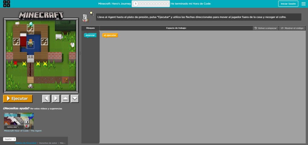 minecraft hora del codigo