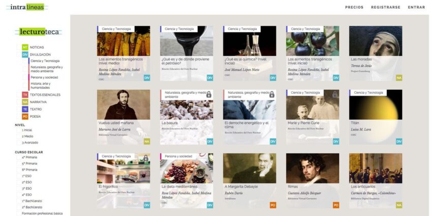 Intralíneas, la plataforma de lectura digital para trabajar la comprensión lectora. ¿Te animas a probarla? 3