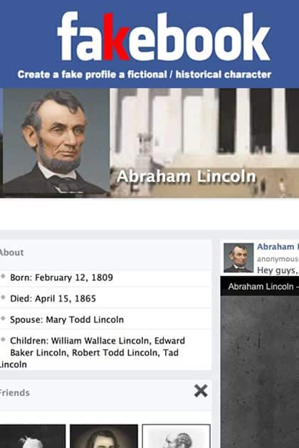 abraham lincon - fakebook