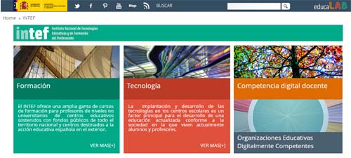 Intef, blog para la formación docente