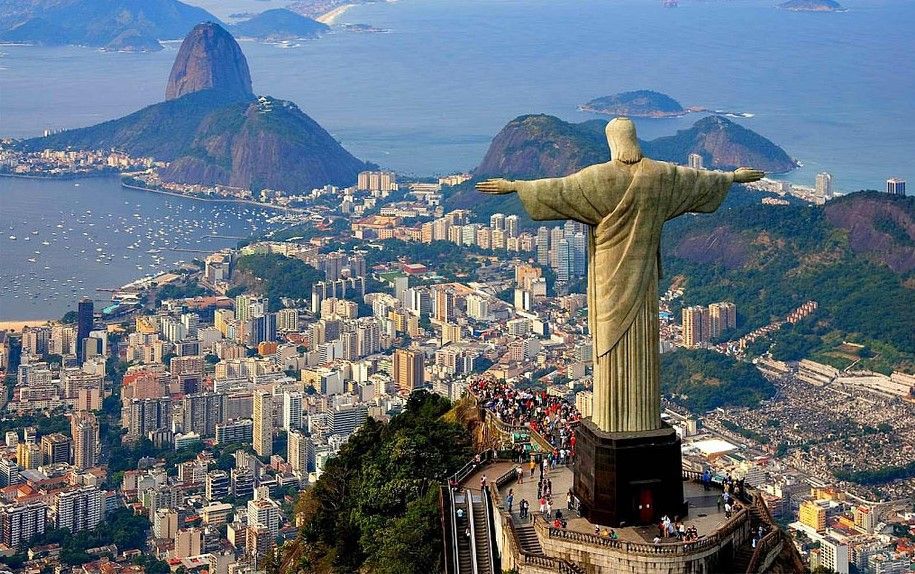 La estatua Cristo Redentor, en Río de Janeiro (Brasil) 