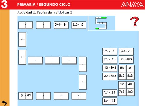 Dominó- Juegos Para Aprender Las Tablas De Multiplicar