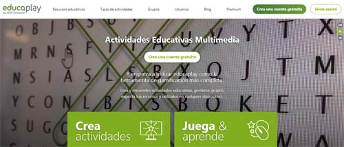 Aplicaciones gratuitas para el aula: educaplay