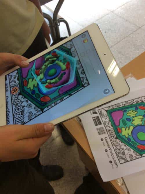 Estructura celular y realidad aumentada con la app QuiverVision