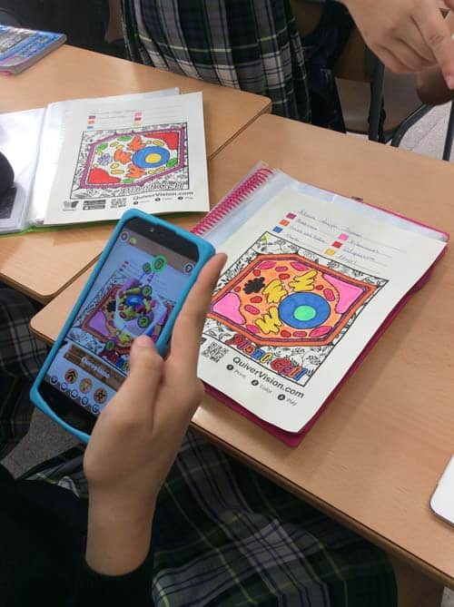 Estructura celular y realidad aumentada con la app QuiverVision