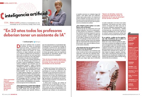 revista EDUCACIÓN 3.0 inteligencia artificial