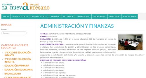 Formación profesional: mochilas en el parral