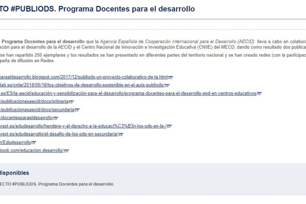 Conoce los Objetivos de Desarrollo Sostenible con el proyecto PubliODS proyecto PubliODS
