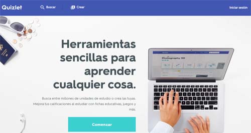 Aplicaciones gratuitas para el aula: quizlet