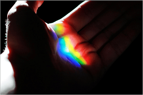 Crear un arco iris - experimento científico en Primaria