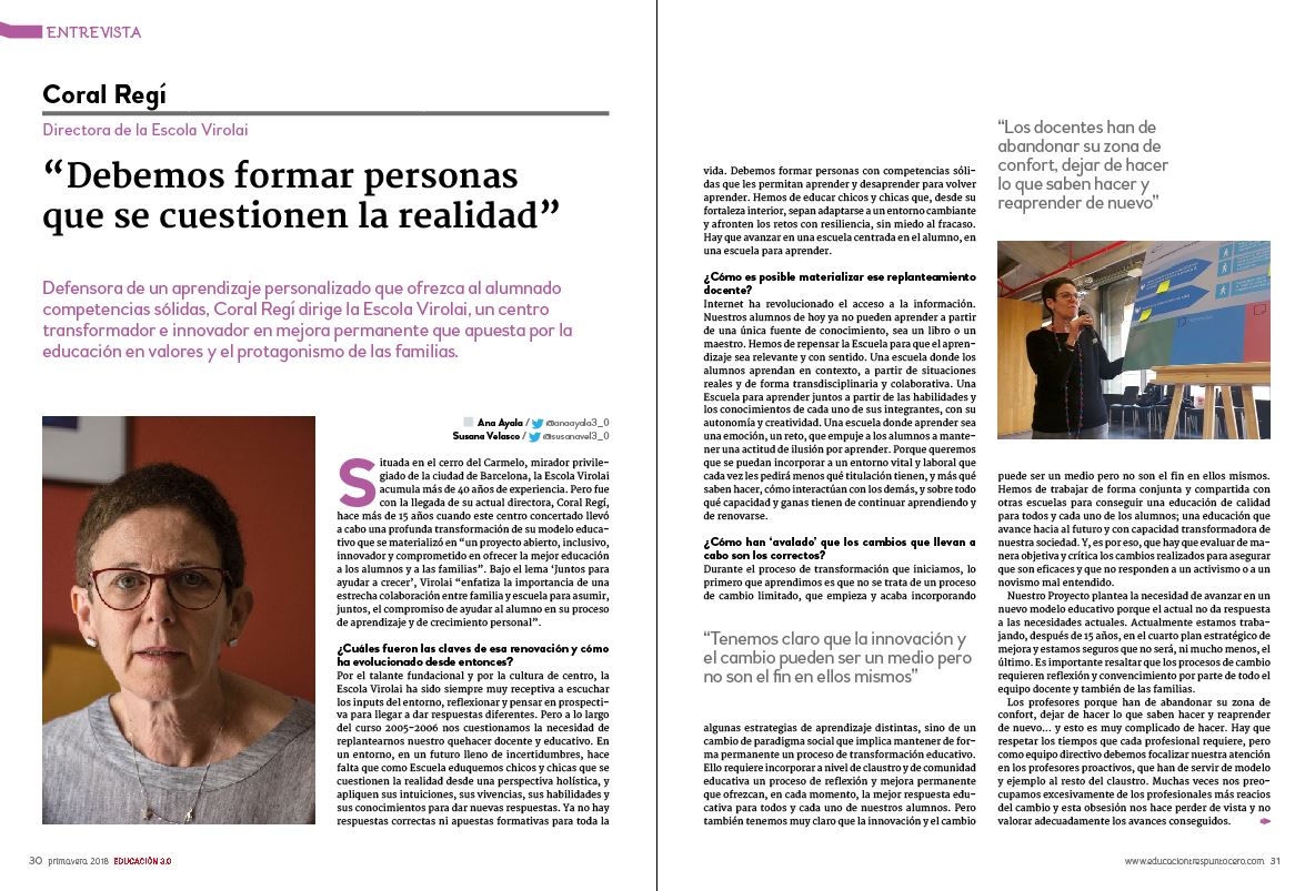 entrevista coral regi