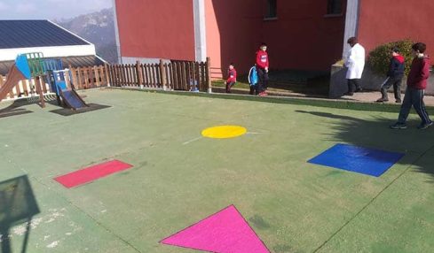 Patio del colegio, espacios matemáticos