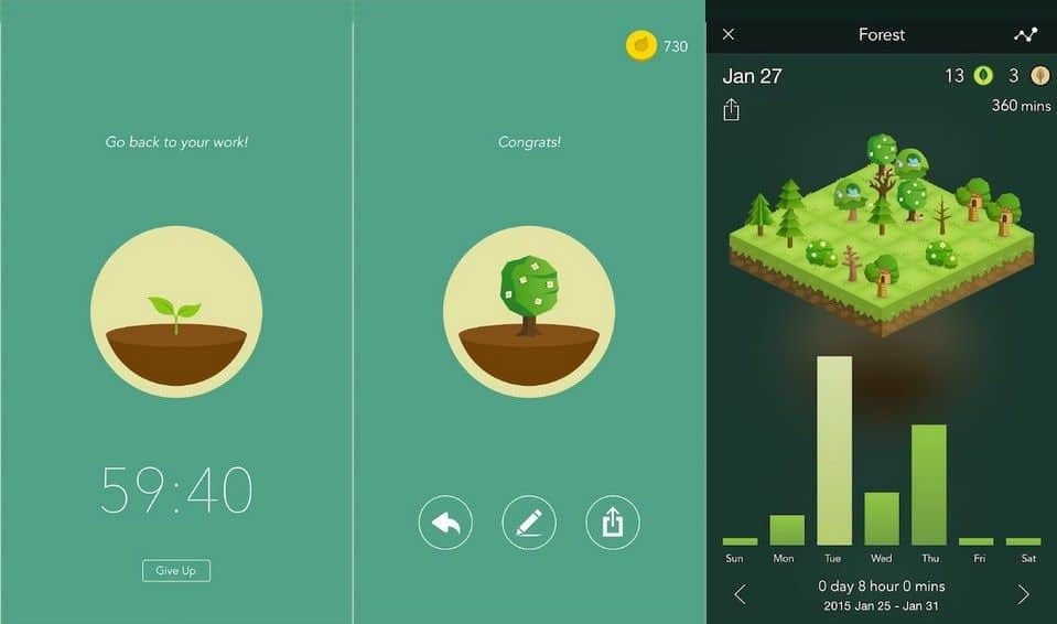 Forest Apps para ayudar a estudiar