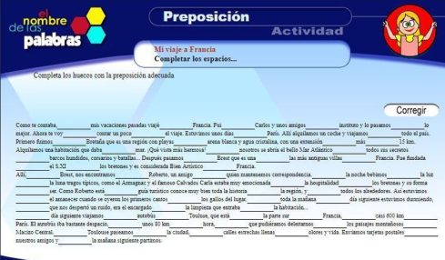 repasar las preposiciones en Primaria