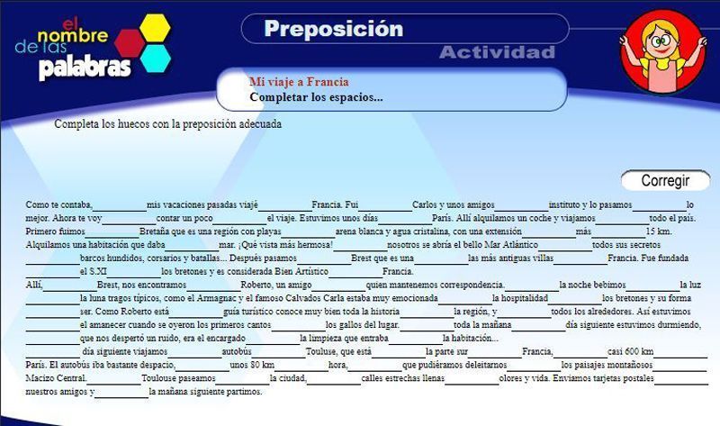 Repasar Las Preposiciones En Primaria