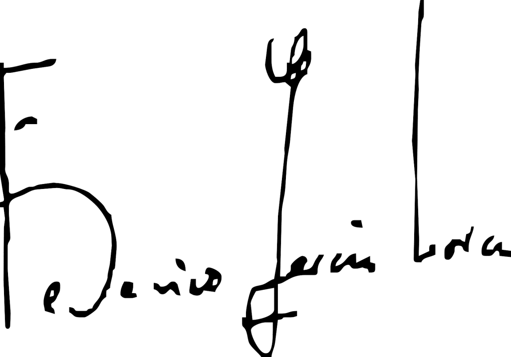 Firma de Federico García Lorca