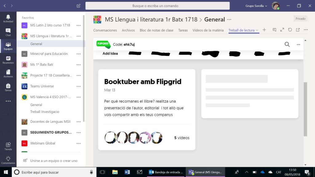 Booktubers Con Flipgrid