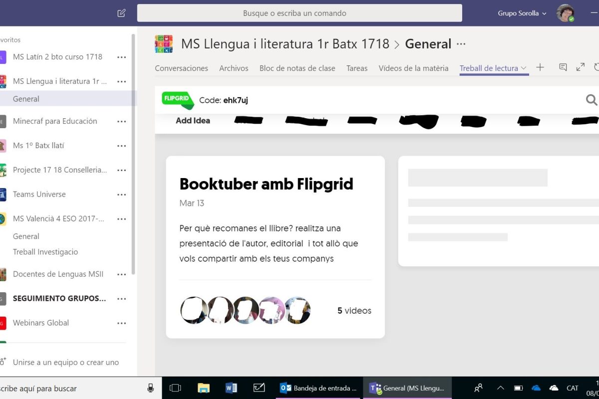 Convirtiéndose en Booktubers con Flipgrid y Microsoft Teams booktubers CON FLIPGRID