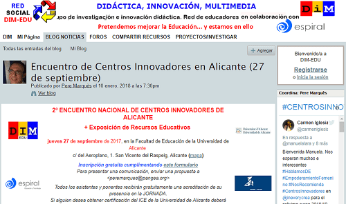 5º Encuentro de Centros Innovadores de la Comunidad Valenciana: septiembre 2018