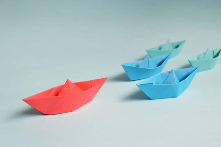 Barcos de papel con papirofléxia