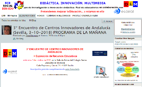 III Encuentro de Centros Innovadores de Andalucía- eventos mes de octubre