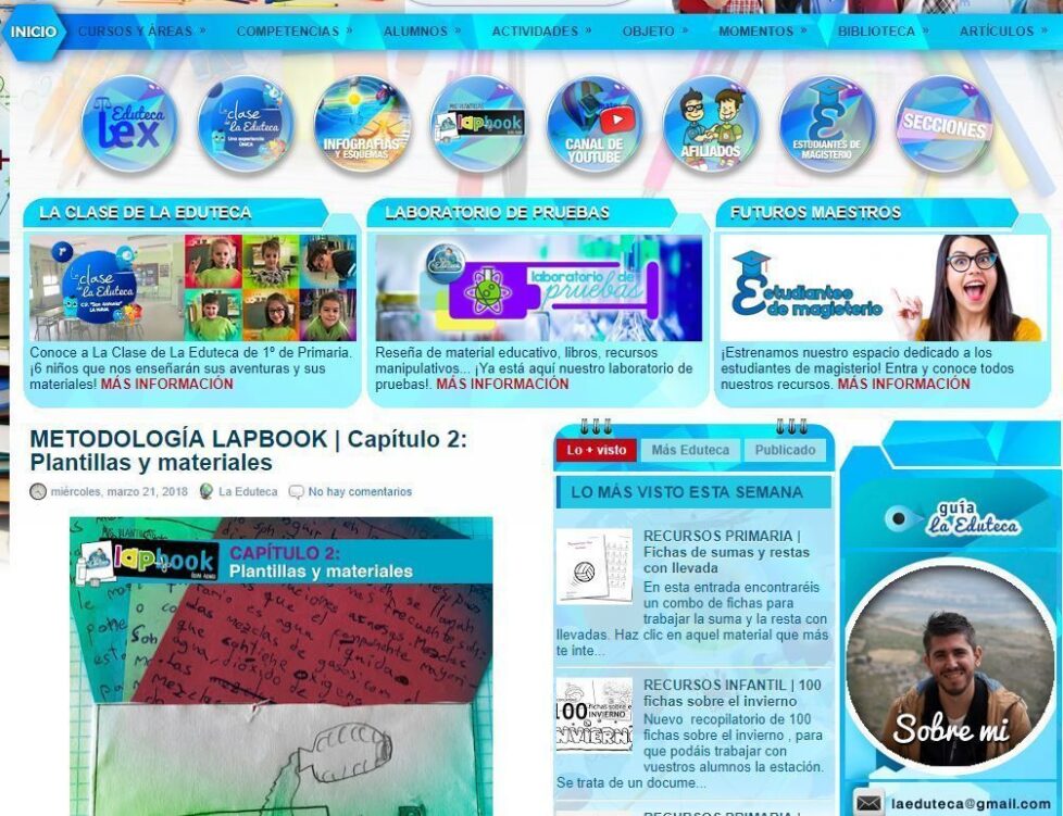 La Eduteca Plantillas Para Crear Lapbook