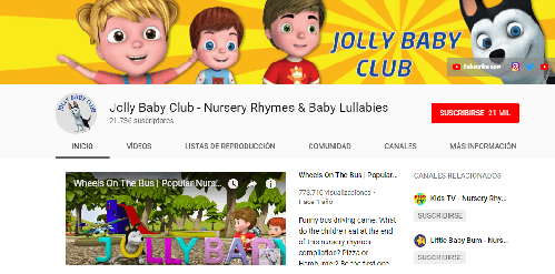 Jolly Baby Club: Canales De Youtube Para Infantil