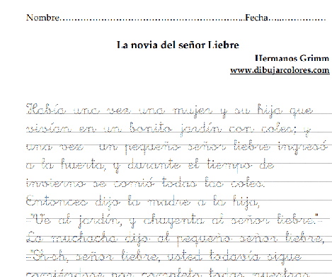 Cuadernillo de caligrafía para niños de 5 años