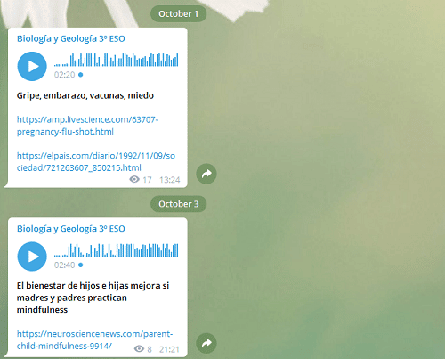 Telegram Para Enseñar En Secundaria Biología Y Geología