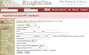 Knightcite Crear Bibliografías